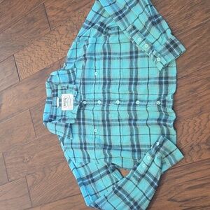 American Eagle Cropped Flannel Top